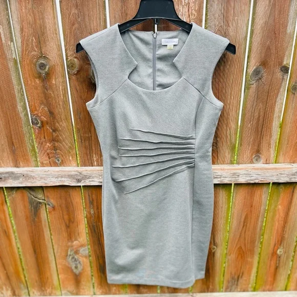 Calvin Klein Gray Textured Midi Dress - Picture 5 of 10